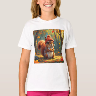 T - Shirt zum Thema Herbst Fall Eichhörnchen