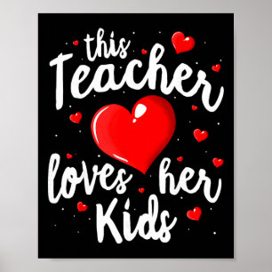 T-Shirt zum Valentinstag für Lehrer Dieser Lehrer Poster