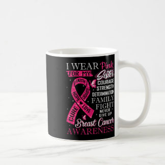 T-Shirt zur Brustkrebserkrankung Ich trage rosa fü Kaffeetasse