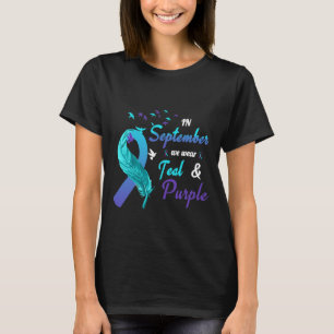 T-Shirt zur Prävention von Suiziden Aquamarin und