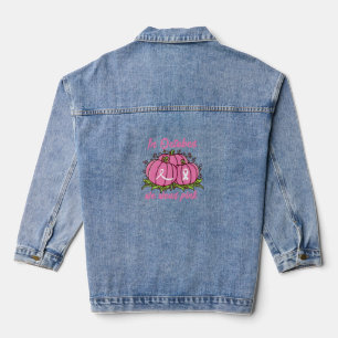 T-Shirt zur Sensibilisierung für Brustkrebs Oktobe Jeansjacke