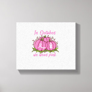 T-Shirt zur Sensibilisierung für Brustkrebs Oktobe Leinwanddruck
