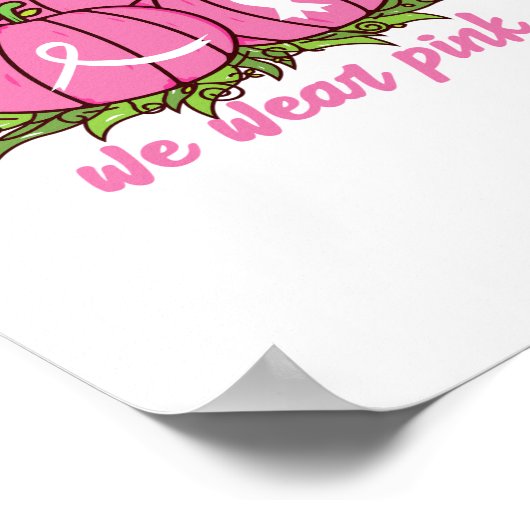 T-Shirt zur Sensibilisierung für Brustkrebs Oktobe Poster (Ecke)