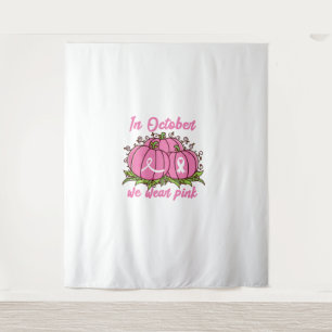 T-Shirt zur Sensibilisierung für Brustkrebs Oktobe Wandteppich
