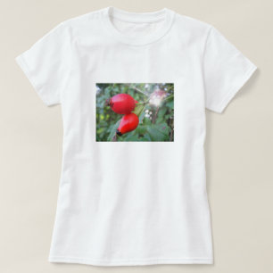 T-Shirt zwei Hagebutten mit Sonnenstrahl