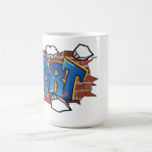 T-ShirtBART" Urban Graffiti Art - Breaking Through Kaffeetasse (Mittel)