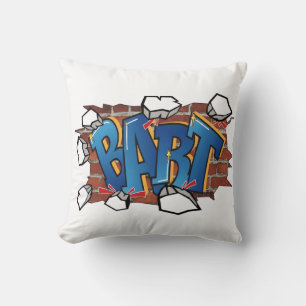 T-ShirtBART" Urbane Graffiti-Kunst - Durchbruch Kissen