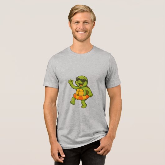 T-ShirtCool Turtle T - Shirt - Lässig Ocean Inspir (Vorderseite voll)