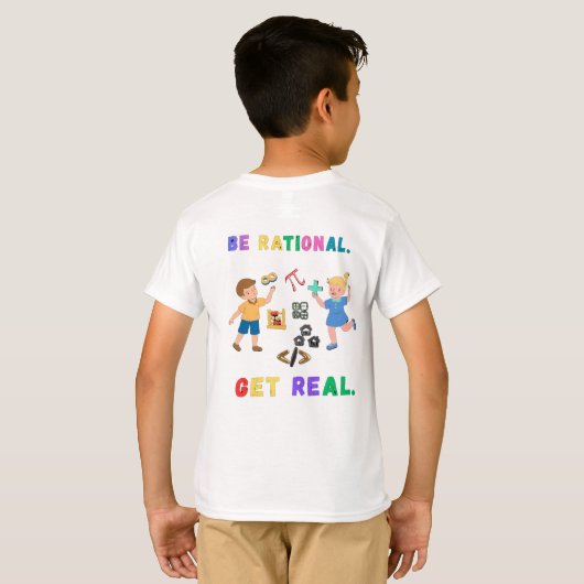 T-ShirtCute Math Humor - Be Rational Get Real Funn T-Shirt (Schwarz voll)