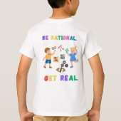 T-ShirtCute Math Humor - Be Rational Get Real Funn T-Shirt (Rückseite)
