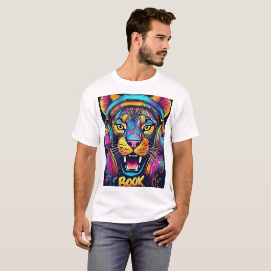 T-ShirtDJ Lion T - Shirt - Entfesseln Sie den Beat (Vorne ganz)