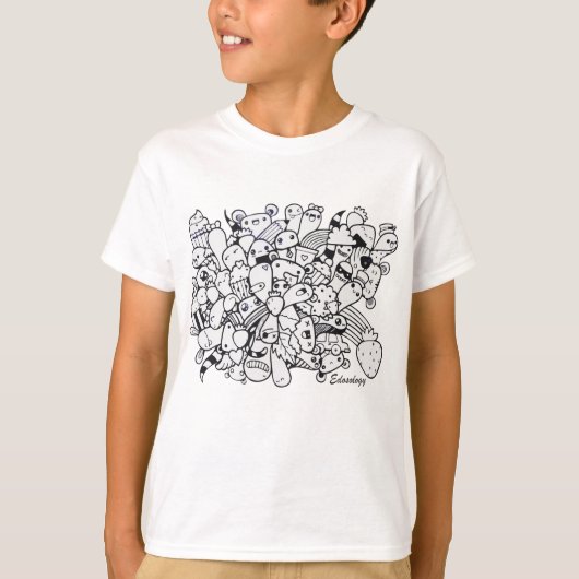 T - Shirtgekritzelkunst für Kinder T-Shirt (Vorderseite)