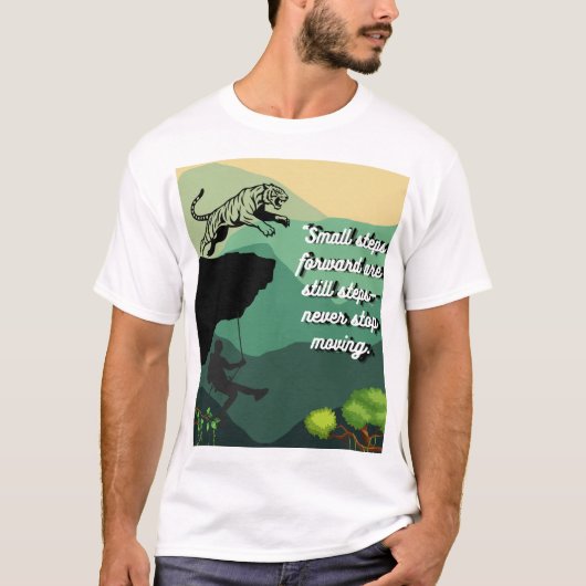T-ShirtMotivationaler Tiger & Climber Graphic T-Sh T-Shirt (Vorderseite)