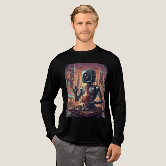 T-ShirtRobot Juice Seller – Futuristic Egyptian St Tri-Blend Shirt (Volle Vorderseite)