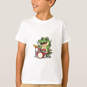 T-ShirtRockender Schlagzeug spielender Alligator K T-Shirt