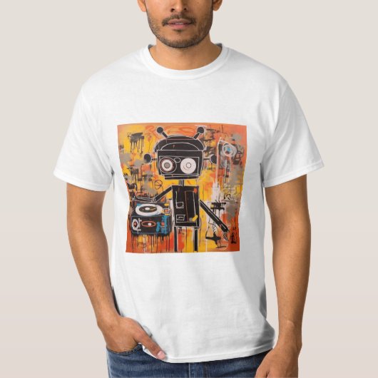T-Shirts abstrakte Kunst DJ (Vorderseite)
