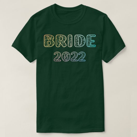 T-Shirts "Damen Bride 2022Bride" und "Groom" Weddi (Design vorne)