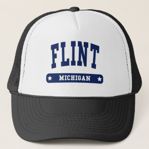 T-Shirts der Uni Flint Michigan Truckerkappe