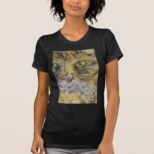 T - Shirts, Frauen - Katzen-Kunst T-Shirt