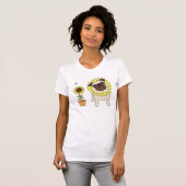 T-Shirts für bewundernswerte Sonnenblumen-Mops - T (Vorne ganz)