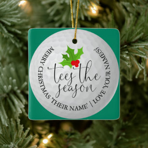 T-Shirts für die Saison Lustiger Golfer Weihnachts Keramikornament