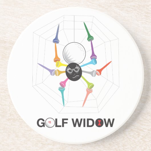 T-Shirts für die Spiegelei von Golf Widow Getränkeuntersetzer (Vorne)