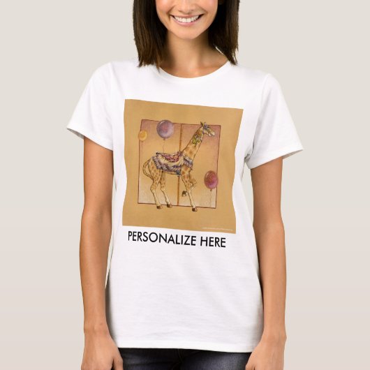 T-Shirts für Frauen - Karussell Giraffe (Vorderseite)