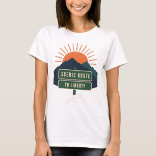 T-Shirts für Frauen: Malerische Route zur Freiheit