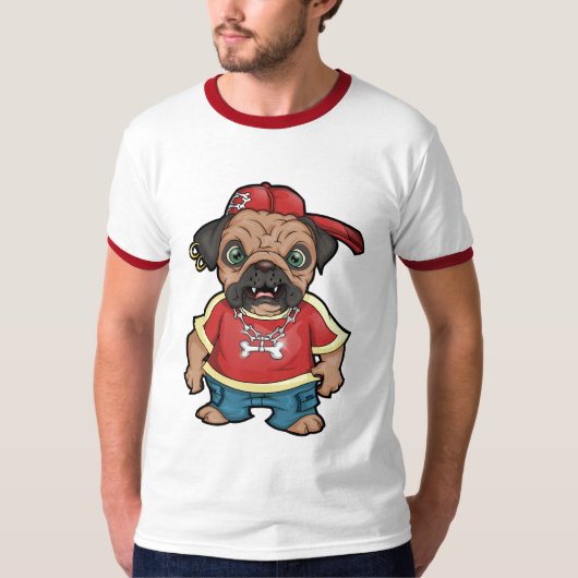 T-Shirts für personalisierte Mops (Vorderseite)