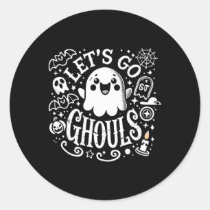 T-Shirts Halloween Lasse Go Ghouls Ghost Kleinkind Runder Aufkleber
