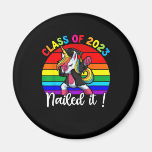 T-Shirts Klasse 2023 Nailed It, Dabbing Einhorn Zu Magnet