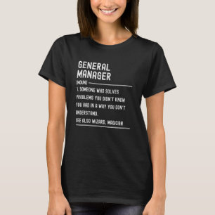 T-Shirts mit Definition des Geschäftsführers Lusti
