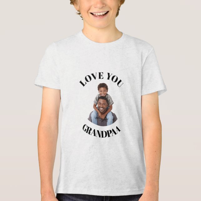 T-Shirts mit individuellem Opa-Foto-Geschenk (Vorderseite)