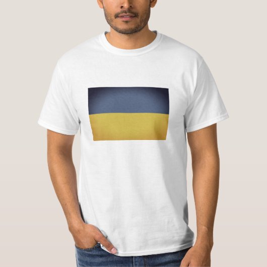 T-Shirts mit Vintager ukrainischer Flagge (Vorderseite)