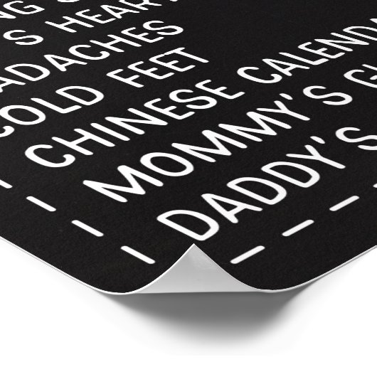 T-Shirts oder Tiaras Gender Reveal Alte Ehefrauen Poster (Ecke)