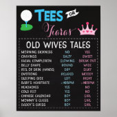 T-Shirts oder Tiaras Gender Reveal Alte Ehefrauen Poster (Vorne)