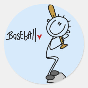 T-Shirts und Geschenke für die Liebe zum Baseball Runder Aufkleber