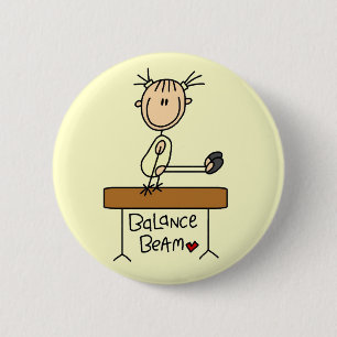 T-Shirts und Geschenke für Mädchen am Schwebebalke Button