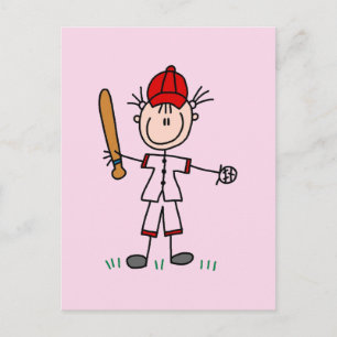 T-Shirts und Geschenke für Mädchen-Baseballspieler Postkarte