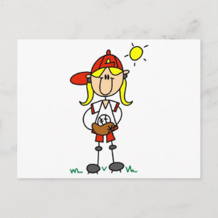 T-Shirts und Geschenke für Mädchen-Baseballspieler Postkarte