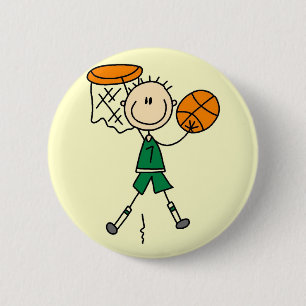T-Shirts und Geschenke für männliche Basketballspi Button