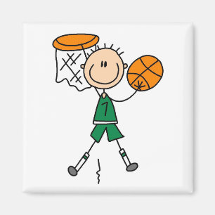 T-Shirts und Geschenke für männliche Basketballspi Magnet