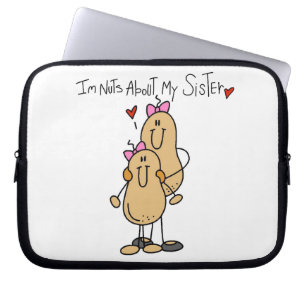 T-Shirts und Geschenke für Schwestern, die verrück Laptopschutzhülle