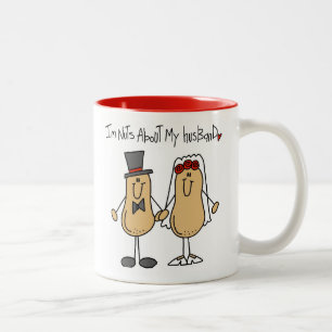 T-Shirts und Geschenke für Verrückte über meinen E Zweifarbige Tasse