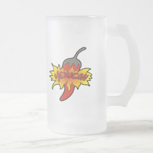 T - Shirts und Geschenke heißer Pfeffer Cinco Des Mattglas Bierglas