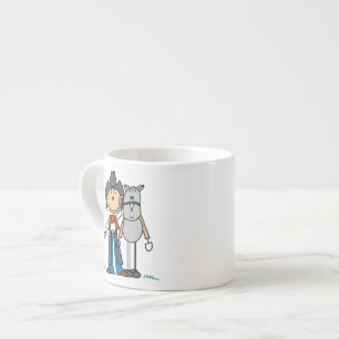 T-Shirts und Geschenke mit Cowgirl und Pferd Espressotasse