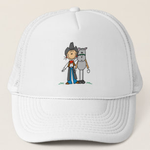T-Shirts und Geschenke mit Cowgirl und Pferd Truckerkappe