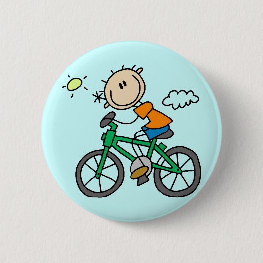 T-Shirts und Geschenke mit männlicher Strichmännch Button (Vorderseite)