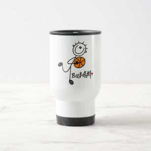 T-Shirts und Geschenke mit Stockfigur-Basketball-M Reisebecher