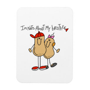 T-Shirts und Geschenke: Nuts About My Brother Magnet